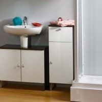 Parisot Anton Floor Standing 1 Drawer and 1 Door Bathroom Cabinet