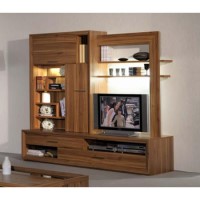 Sciae Liscia Large TV Storage Display Unit in Plum Tree