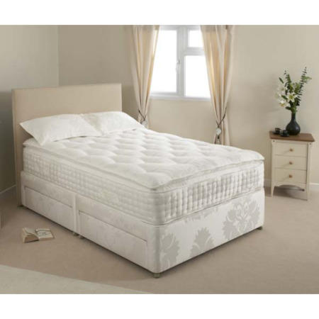 Relyon Pillow Ultima Pocket 1800 Mattress and Divan - double with 4 drawers
