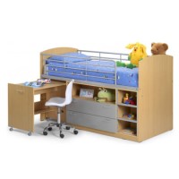 Julian Bowen Leo Kids Mid Sleeper Bed - without mattress