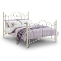 Julian Bowen Florence Metal Single Bed Frame in White