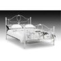 Julian Bowen Paris White Metal Bed Frame - double