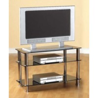 Seconique Trixie Black Glass TV Unit