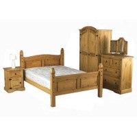 Seconique Original Corona Pine 5 Piece Bedroom Set - double