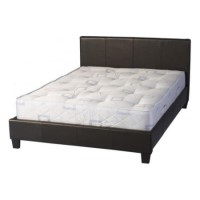 Seconique Prado Plus Upholstered Double Storage Bed in Brown