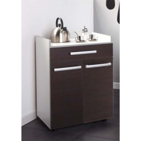 Parisot Samba Small Mobile Kitchen Cabinet in Dark Oak