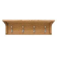 Baumhaus Mobel Solid Oak Wall Coat Rack