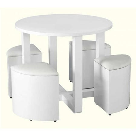 Marble White Stowaway Dining Set GRADE A1 Seconique