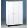 White Painted 3 Door Shaker Wardrobe - Arcadia - Seconique