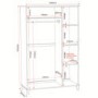 White Painted 3 Door Shaker Wardrobe - Arcadia - Seconique
