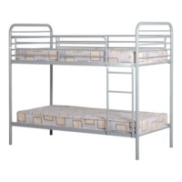 Seconique Bradley Kids Metal Bunk Bed in Silver