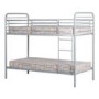 Seconique Bradley Kids Metal Bunk Bed in Silver