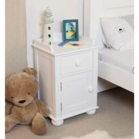 Baumhaus Nutkin Nursery White Solid Ash Bedside Table