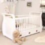 Nipper Nursery White Solid Ash Cot Bed - cot