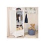 Baumhaus Nutkin Nursery White Solid Ash 1 Door Wardrobe