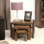 Baumhaus Shiro Solid Walnut Nest of Tables
