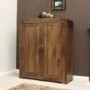 GRADE A2 - Baumhaus Shiro Solid Walnut Shoe Cabinet - 20 Pairs