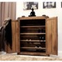 Baumhaus Shiro Solid Walnut Shoe Storage Cupboard - 20 Pairs