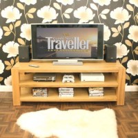 Baumhaus Aston Solid Oak Open Hifi Cabinet