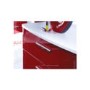 Welcome Furniture Hatherley High Gloss 2 Drawer Bedside Chest in White and Red