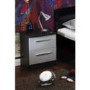 Welcome Furniture Hatherley 2 Drawer Bedside Chest in Black and Steel