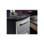 Welcome Furniture Hatherley 2 Drawer Bedside Chest in Black and Steel