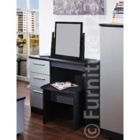 Welcome Furniture Hatherley Small Dressing Table in Black and Steel
