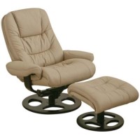 Relaxateeze Jaydan Swivel Recliner with Footstool in Taupe