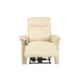 Karen Leather Faced Recliner Armchair in Cream - 