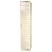Hatherley High Gloss 1 Door Wardrobe in Cream - 