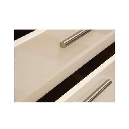 Knightsbridge High Gloss 2 Drawer 2 Door Wardrobe in Oak and Cream