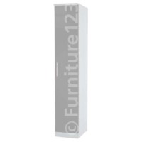 Welcome Furniture Hatherley 1 Door Wardrobe in White and Steel