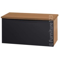Welcome Furniture Hatherley High Gloss Blanket Box in Oak and Black