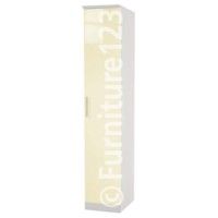 Hatherley High Gloss 1 Door Wardrobe in White and Cream - 