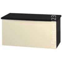 Welcome Furniture Hatherley High Gloss Blanket Box in Black and Cream