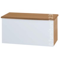 Welcome Furniture Hatherley High Gloss Blanket Box in Oak and White