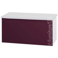 Welcome Furniture Hatherley High Gloss Blanket Box in White and Purple