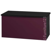 Welcome Furniture Hatherley High Gloss Blanket Box in Black and Purple