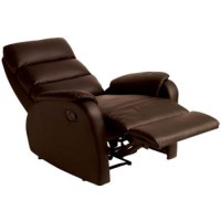 Relaxateeze Benjamin Leather Faced Recliner Armchair in Brown