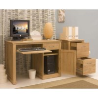 Baumhaus Mobel Solid Oak 2 Piece Office Furniture Set