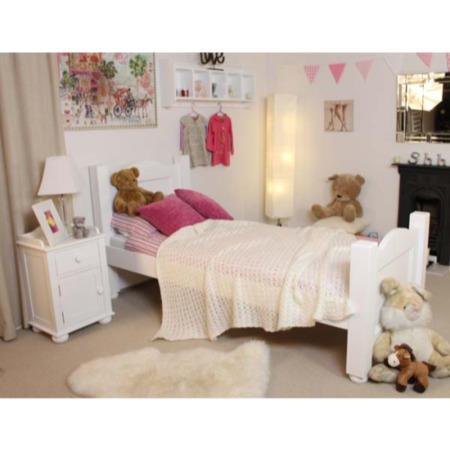 Baumhaus Nutkin White Solid Ash 3 Piece Bedroom Furniture Set
