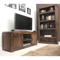 Baumhaus Shiro Solid Walnut 2 Piece Living Room Furniture Set