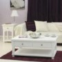 Baumhaus Hampton White Solid Ash 2 Piece Living Room Furniture Set