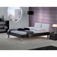 Hasena Neville Solid Oak Bed Frame in Black - continental double