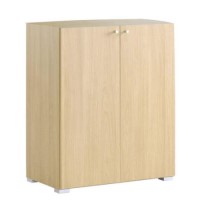 Clearance - Newsam Low Cupboard in Oak