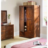 Clearance - Laguna Sheesham 2 Door Wardrobe