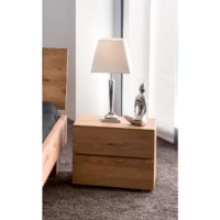 Tara Solid Oak 2 Drawer Bedside Table