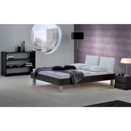 Hasena Neville Solid Oak Bedroom Set in Black - continental kingsize