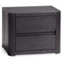 Hasena Kari Solid Oak 2 Drawer Bedside Table in Black