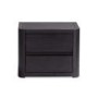 Hasena Kari Solid Oak 2 Drawer Bedside Table in Black